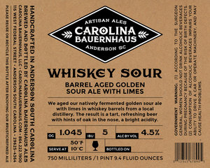 Whiskey Sour Barrel Aged Golden Sour Ale With Limes January 2016