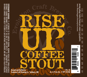 Evolution Craft Brewing Company Rise Up Coffee Stout