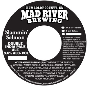 Mad River Brewing Company Slammin' Salmon January 2016