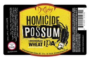 Duclaw Brewing Homicide Possum