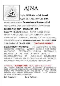 Beavertown Brewery Ltd Ajna February 2016