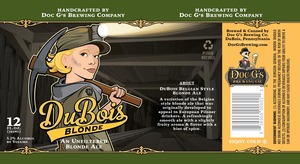 Doc G's Brewing Company Dubois Belgian Stlye Blonde Ale