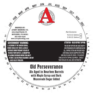 Avery Brewing Co. Old Perseverance February 2016