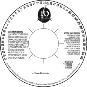 16 Mile Brewing Company, Inc Curvy Blond Ale February 2016