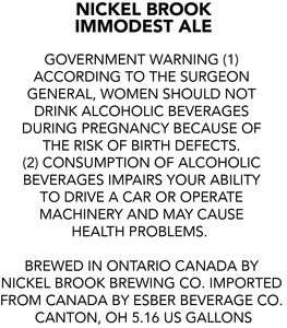 Nickel Brook Immodest Ale 