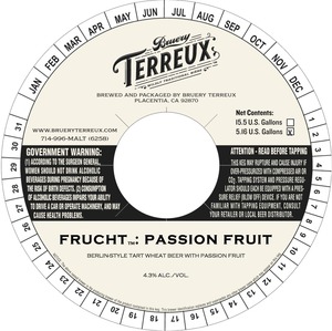 Bruery Terreux Frucht Passion Fruit
