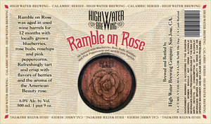 High Water Brewing Ramble On Rose February 2016