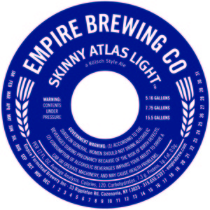 Empire Brewing Company Skinny Atlas Light Light February 2016