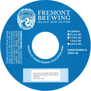 Fremont Brewing Bourbon Barrel Abominable Coffeecinnamon March 2016