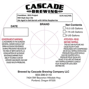 Cascade Brewing Framblanc Nw Style Sour Ale February 2016