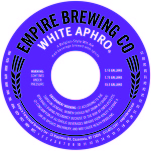 Empire Brewing Company White Aphro March 2016