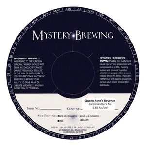 Mystery Brewing Company Queen Anne's Revenge February 2016