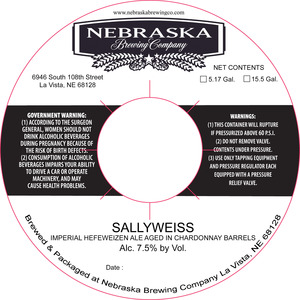 Nebraska Brewing Company Sallyweiss March 2016