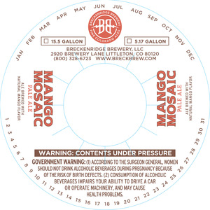 Breckenridge Brewery Mango Mosaic March 2016