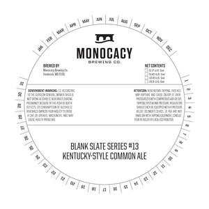 Monocacy Brewing Co Kentucky Style Common Ale