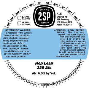 2sp Brewing Company Hop Leap 229 Ale March 2016