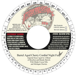 Witch's Hat Brewing Company Barrel Aged Cherry Cordial Night Fury March 2016