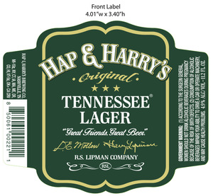 Hap & Harry's Tennessee Lager March 2016