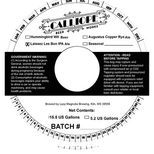 Calliope Beer Works Laissez Les Bon IPA March 2016