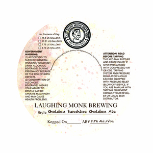 Laughing Monk Brewing Golden Sunshine March 2016