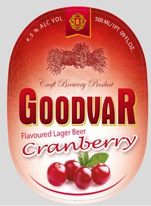 Goodvar Cranberry Flavored Lager March 2016
