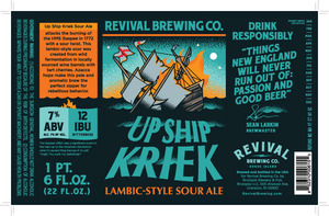 Revival Brewing Co. Up Ships Kriek Lambic Sour Ale March 2016