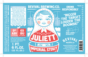 Revival Brewing Co. Juliett Imperial Stout March 2016