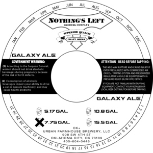 Nothings Left Brewing Co Galaxy Ale