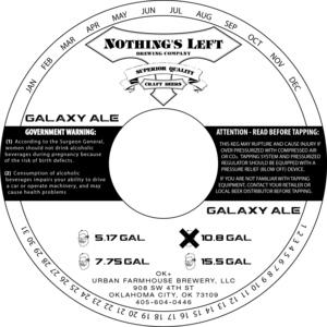 Nothing's Left Brewing Coo Galaxy Ale March 2016