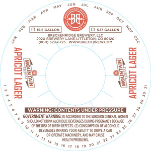 Breckenridge Brewery Mountain Series Apricot Lager March 2016