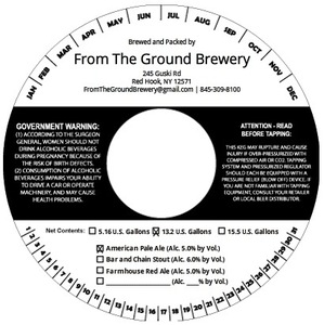 From The Ground Brewery American Pale Ale March 2016