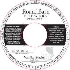 Round Barn Brewery Vanilla 'stache Vanila Porter March 2016
