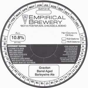 Graviton Barrel-aged Barleywine March 2016