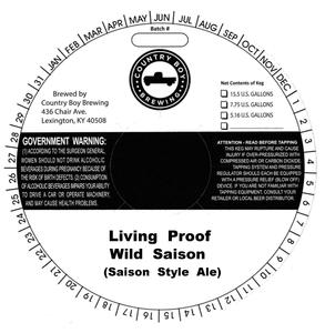 Country Boy Brewing Living Proof Wild Saison