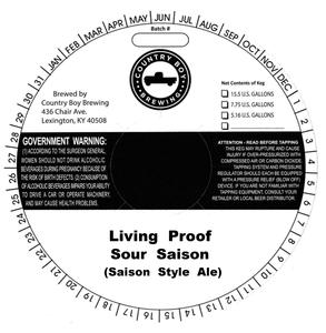 Country Boy Brewing Living Proof Sour Saison March 2016