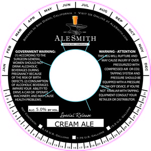 Alesmith Cream Ale March 2016