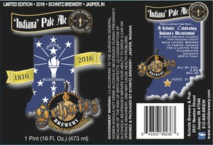 Schnitz Brewery "indiana" Pale Ale April 2016