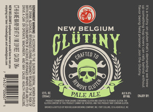 New Belgium Brewing Glutiny Pale Ale March 2016
