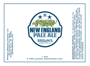 Brown's Brewing Co. New England Pale Ale March 2016
