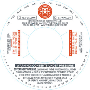 Breckenridge Brewery Imperial White India Pale Ale March 2016