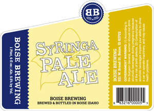 Boise Brewing Syringa March 2016