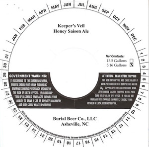 Burial Beer Co., LLC Keeper's Veil March 2016