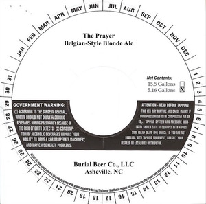 Burial Beer Co., LLC The Prayer March 2016