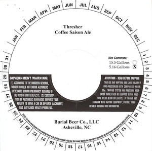 Burial Beer Co., LLC Thresher April 2016