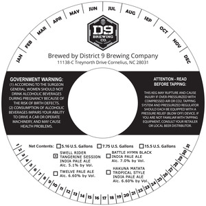 D9 Brewing Company Swell Rider April 2016