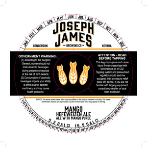 Joseph James Brewing Co., Inc. Mango Hefeweizen April 2016