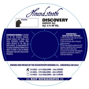 Houndstooth Discovery Harvest Ale April 2016