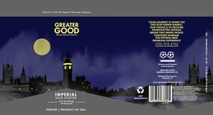Greater Good Imperial Brewing Company Imperial Milk Porter April 2016
