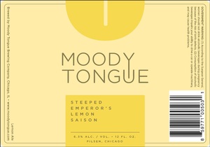 Moody Tongue Steeped Emperor's Lemon Saison