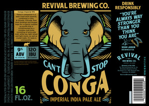 Revival Brewing Co. Conga Imperial IPA April 2016